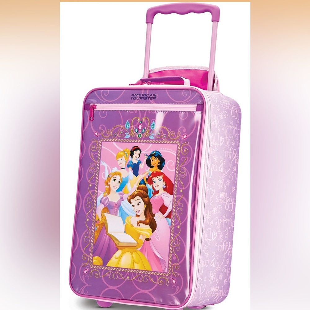 American Tourister Purple and Pink Disney Suitcase